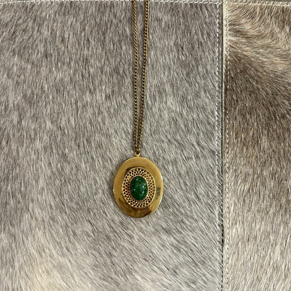 Vintage Oval Locket and Chain